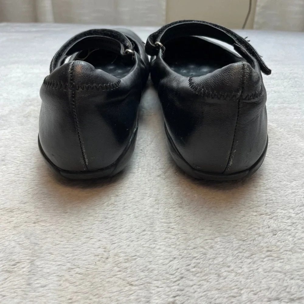 Walking Cradles Womens Leather Mary Jane Flats Size 11S Black Comfort Shoes Slim